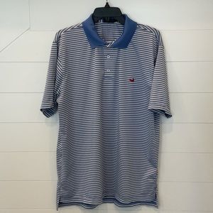 Southern Marsh Polo Navy Striped L